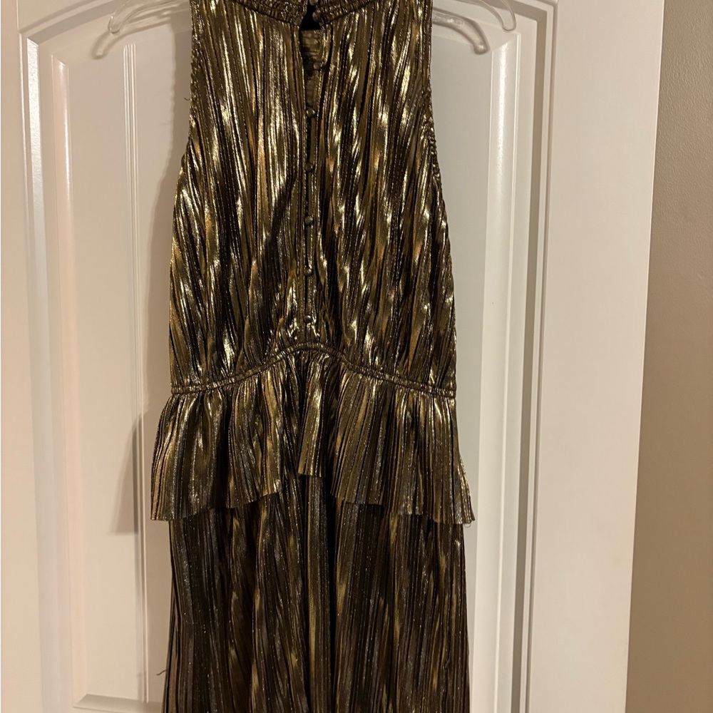 Moon River Shimmering Gold Dress